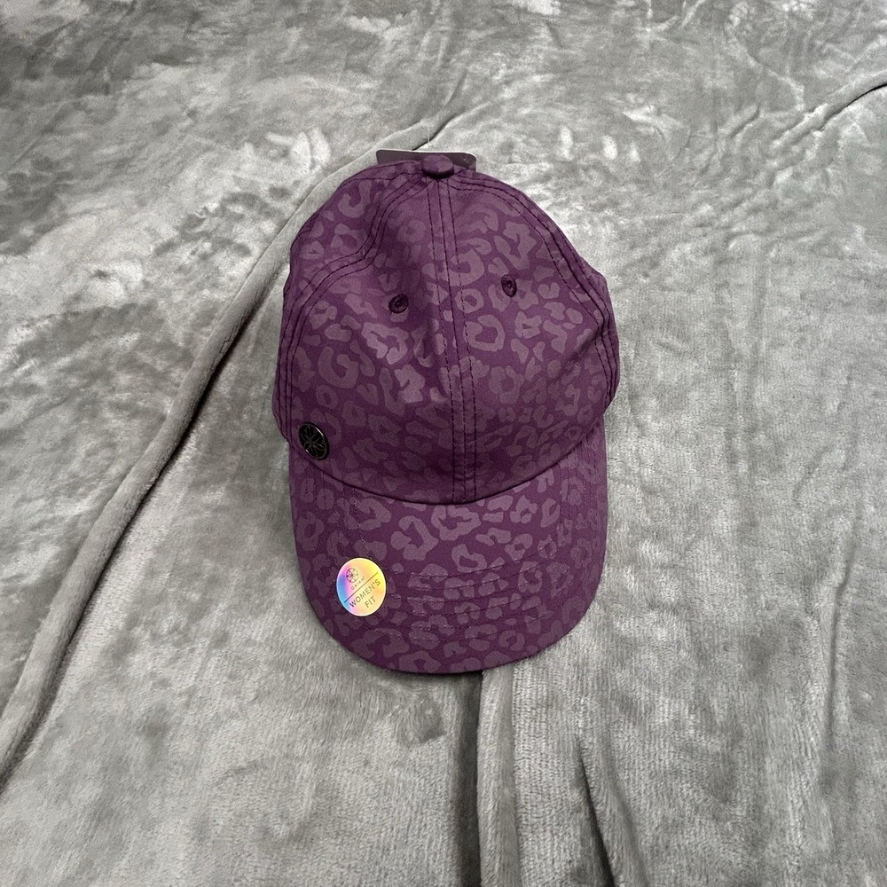 Gaiam Classic Fitness Hat Leopard Print Purple Baseball Cap Womens One Size - Picture 8 of 12